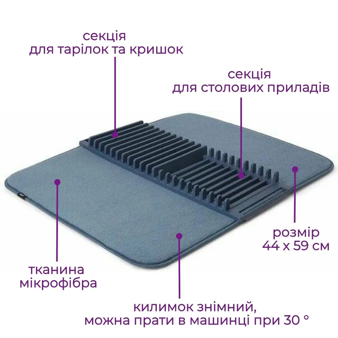 Килимок для сушки посуду з підставкою